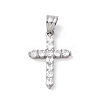 304 Stainless Steel Cubic Zirconia Pendants STAS-C102-01C-P-1
