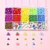 Rainbow Color DIY Glass Seed & Acrylic & Handmade Polymer Clay Beads Bracelet Making Kits DIY-FS0007-74-7