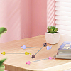 32Pcs 8 Colors Plastic Beadable Keychain Bar for Jewelry Making DIY Crafts AJEW-CP0006-90-6