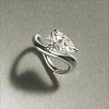 Brass Pave Single Cubic Zirconia Finger Rings for Women LS-ZK8046-4-2
