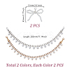 6Pcs 3 Styles Plastic Imitation Pearl & Iron Chain Boot Strap Chains and Shoe Buckle Clips HJEW-GA00043-2
