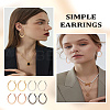 4 Pairs 4 Colors Stainless Steel Hoop Earrings EJEW-LP0001-46-4
