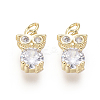 Brass Charms ZIRC-L087-039G-1