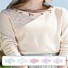 10Pcs 5 Colors Flower Shape Polyester Lace Embroidery Sewing Ornament Accessories DIY-LP0004-33-3