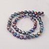 Electroplated Natural Cultured Freshwater Pearl Beads Strands PEAR-G007-06A-2