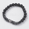Synthetic Hematite Stretch Bracelets BJEW-I241-21A-1
