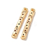 Brass Pave Colorful Cubic Zirconia Connector Charms KK-K378-13G-2