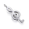 316 Surgical Stainless Steel Rhinestone Pendants STAS-P112-04AS-2