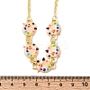 Brass Enamel Pendant Necklaces NJEW-B157-07G-02-5