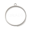 304 Stainless Steel Open Back Bezel Pendants STAS-B126-06G-P-1