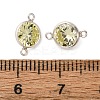 925 Streling Silver Pave Cubic Zirconia Birthstone Connector Charms STER-NH0001-80P-06-3