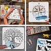 Plastic Reusable Drawing Painting Stencils Templates DIY-WH0172-1003-4
