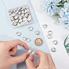 50Pcs 2 Styles 316 Surgical Stainless Steel Locket Pendants STAS-UN0062-31-4