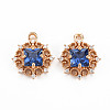 Rack Plating Brass Micro Pave Clear Cubic Zirconia Pendants KK-T060-61D-RS-2