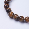 Natural Tiger Eye Beaded Stretch Bracelets BJEW-I253-10mm-27-3