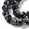 Natural Snowflake Obsidian Beads Strands G-NH0021-A09-02-4