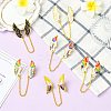6Pcs 6 Styles Wings Enamel Pins JEWB-CJ0001-39-6