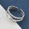 304 Stainless Steel Open Cuff Rings for Women RJEW-A079-04A-P-3