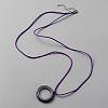 Blank Living Floating Memory Crystal Rhinestone Flat Round Locket Necklace NJEW-WH0002-12E-2