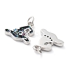 Rack Plating Brass Micro Pave Colorful Grade AAA Cubic Zirconia Pendants KK-M280-07P-2