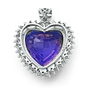 Transparent Faceted Glass Pendants ZIRC-I050-02P-3