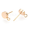 Brass Stud Earring Findings KK-WH0065-09C-G-1