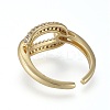 Brass Micro Pave Cubic Zirconia Cuff Rings RJEW-K232-08G-02-3