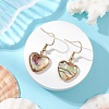 Natural Paua Shell Dangle Earrings EJEW-JE06274-04-1