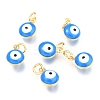 Brass Enamel Beads X-KK-B024-02G-A-1
