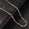 Brass Figaro Chain Necklaces for Women NJEW-B157-02G-2
