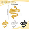 12Pcs 6 Colors Snake Alloy Wrapped Cuff Ring Yarn Guide Finger Holder DIY-FG0008-29-2