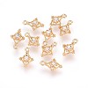 Brass Cubic Zirconia Pendants X-KK-T014-106G-1