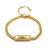 Brass Cuban Link Chain Bracelets BJEW-A035-01G-2