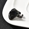 Natural Smoky Quartz Irregular Nugget Open Cuff Rings G-A278-03AB-03-1