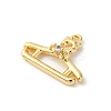 Brass Pave Clear Cubic Zirconia Pendants KK-V016-06G-2