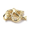 Brass Micro Pave Cubic Zirconia Charms ZIRC-F131-15G-3
