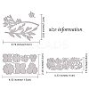 3Pcs 3 Style Leaf & Flower Frame Carbon Steel Cutting Dies Stencils DIY-SZ0004-18-2