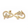 Brass Cubic Zirconia Pendants ZIRC-I062-09G-3