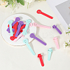 24Pcs 4 Colors PVC Zipper Pull Tabs PVC-GF0001-02A-01-3