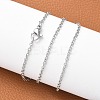 Tarnish Resistant 304 Stainless Steel Cable Chain Necklaces X-STAS-O037-120P-4
