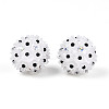 Handmade Polymer Clay Rhinestone with Resin Daisy Flower CLAY-T022-02B-3