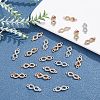 48Pcs 3 Style Alloy Rhinestone Links Connectors ALRI-FH0001-04-5