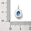 925 Sterling Silver Cubic Zirconia Oval Charms STER-S006-01S-C-3