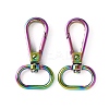 Rainbow Color Alloy Swivel Clasps FIND-WH0116-18M-1