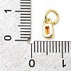 Brass Cubic Zirconia Charms KK-G554-02D-04-3