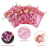 30Pcs Heart Printed Organza Drawstring Bags OP-YW0001-02A-4