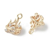 Brass Micro Pave Clear Cubic Zirconia Pendants KK-H482-08G-2