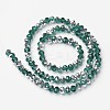 Electroplate Transparent Glass Beads Strands EGLA-A034-T3mm-M15-2