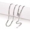 3MM 304 Stainless Steel Figaro Chain Necklaces NJEW-N058-13P-1