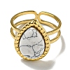 Ion Plating(IP) 304 Stainless Steel Open Cuff Rings RJEW-C079-15G-3